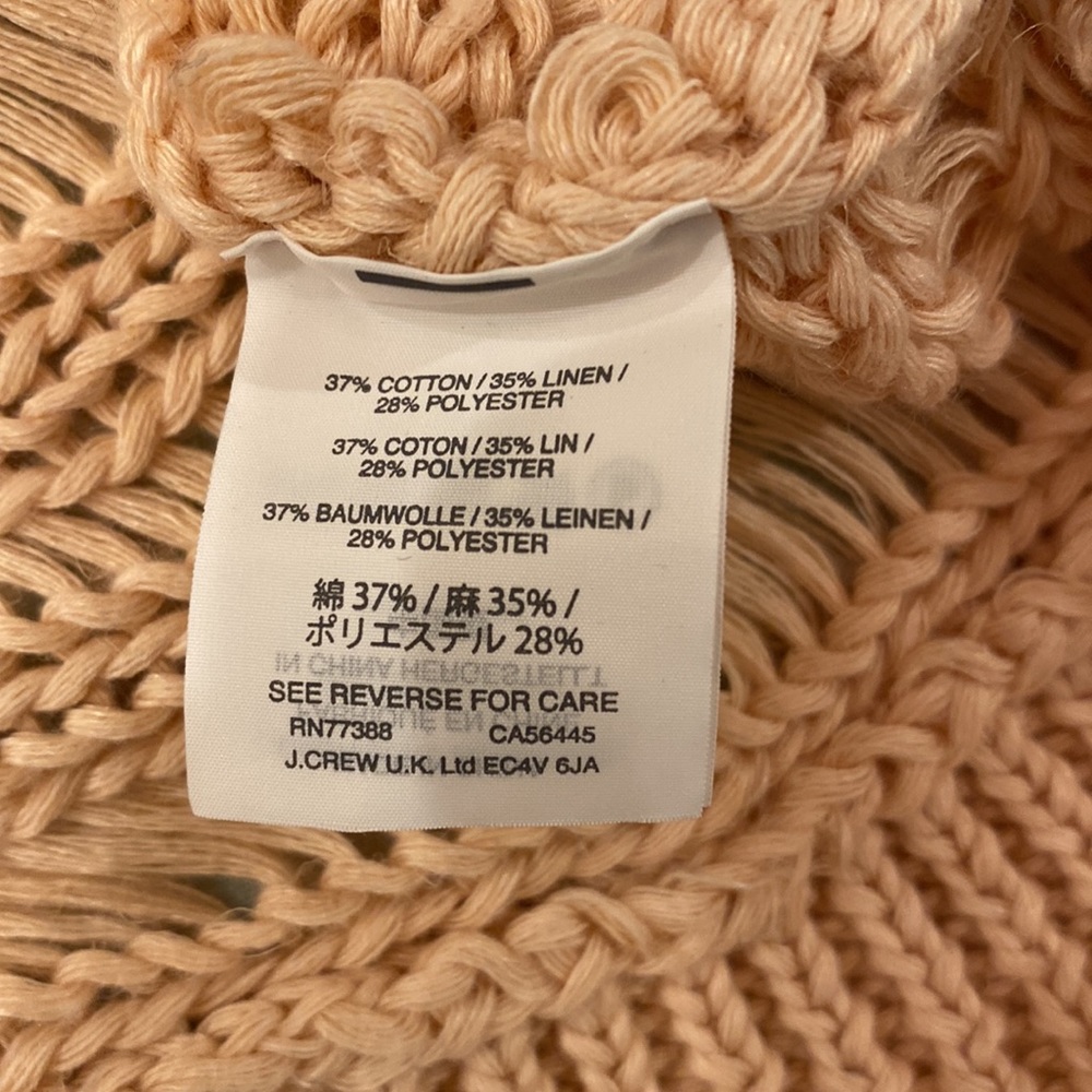 JCrew Collcetion RARE fringe linen blend sweater - Picture 3 of 5